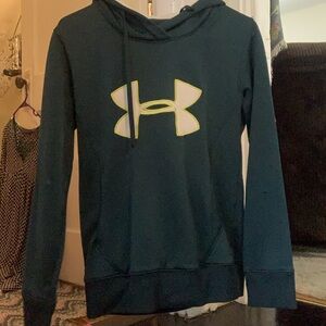 Under Armour Teal Hoodie with Yellow Emblem